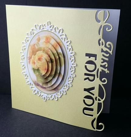 Lemon Roses in Vase Topper & Pyramid by Sue Soules