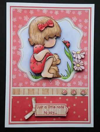 Hello Ladybird Card & Decoupage by Sue Soules