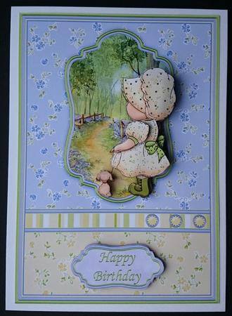Puppy Walk Card Topper & Decoupage by Sue Soules