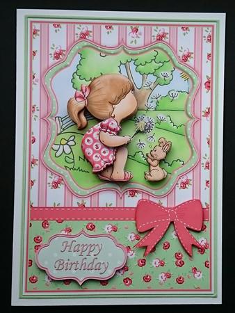 Dandelion Snow Card Front & Decoupage by Sue Soules