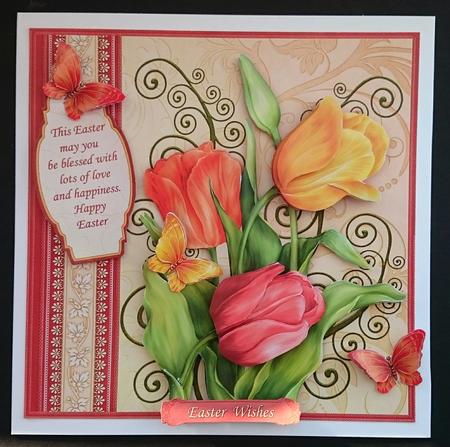Spring Tulips 7.5 Decoupage Mini Kit Various Occasions by Sue Soules
