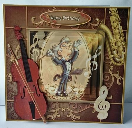 La Musica for Him Card Front Kit by Sue Soules