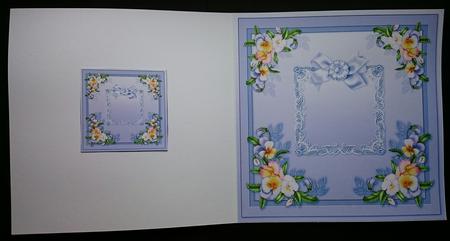 Colourful Pansies with Lace Frame Matching 8inx8in Insert Pl by Sue Soules