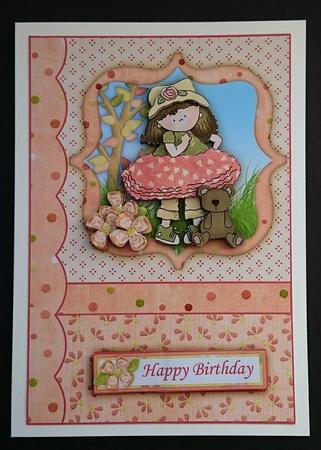 Chloey Loves Her Teddy Birthday Decoupage by Sue Soules