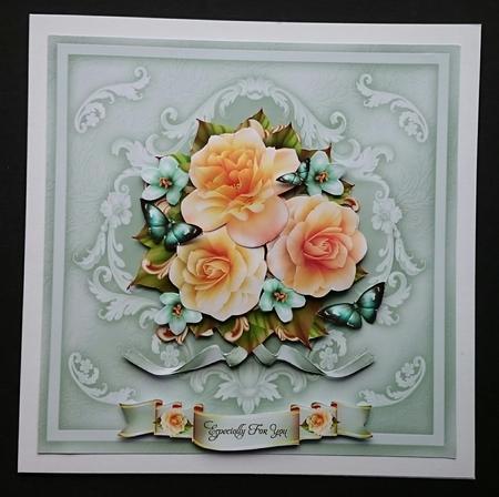 Soft Yellow Spring Vintage Flowers Card Mini Kit2 by Sue Soules