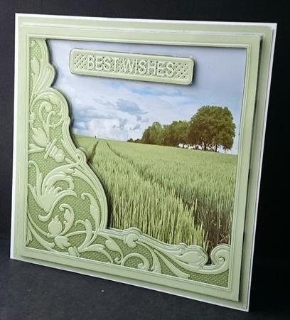Wheat Fields 6in x 6in Decoupage by Sue Soules