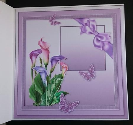 Calla Lilies on a Lace Border 8in x 8in Insert Plate by Sue Soules