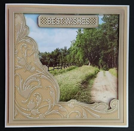 Country Lane 6in x 6in Decoupage by Sue Soules