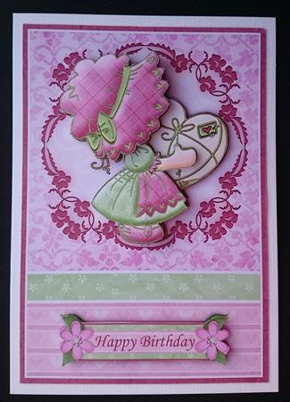 Sunbonnet Girl & Chocolates Decoupage by Sue Soules