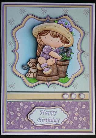 Izzy's Plant Pots Topper & Decoupage (insert Available) by Sue Soules