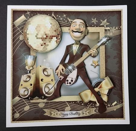 Men with Guitar Card Mini Kit by Sue Soules