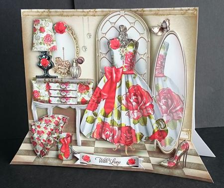 Dressing Roses Room Vintage Card Kit by Sue Soules