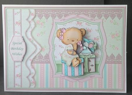 Girls Together Female Birthday or Mother's Day Decoupage by Sue Soules