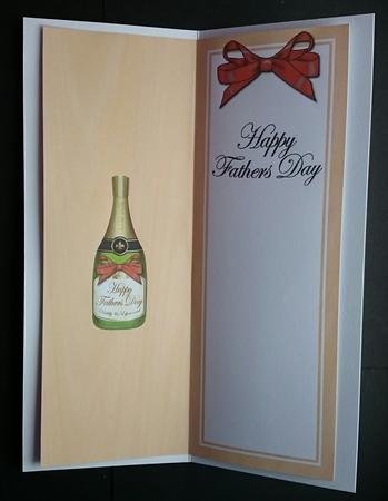 Large Dl Fathers Day Champers in a Box Matching Insert by Sue Soules