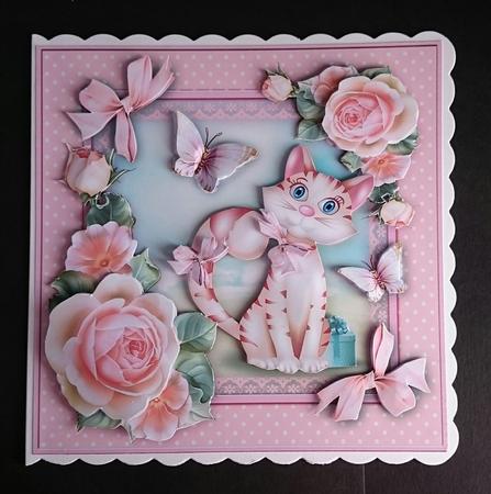 Pussy Cat in the Garden Card Mini Kit by Sue Soules