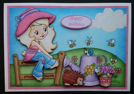 The Garden Fence Topper and Decoupage by Sue Soules