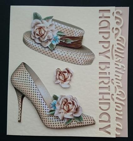 Cream Rose Shoe and Hat by Sue Soules