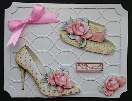 Pink Rose Shoe and Hat by Sue Soules