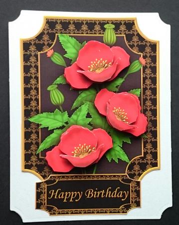 Poppies on Black Topper and Decoupage by Sue Soules