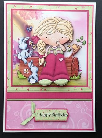 Flowers for Izzy Card Front & Decoupage by Sue Soules