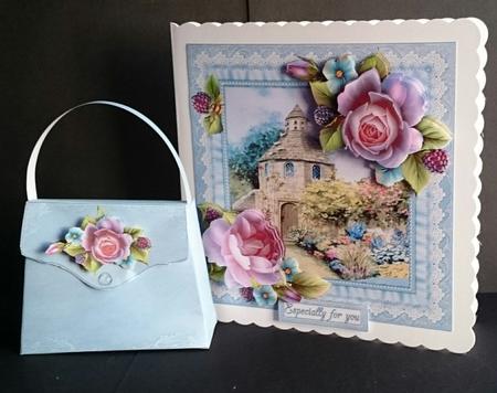 8x8 Dovecote Cottage with Roses Mini Kit by Sue Soules