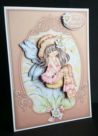Fairy Daisy Topper and Decoupage by Sue Soules