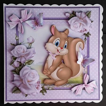Spring Squirrel in the Garden Card Mini Kit by Sue Soules