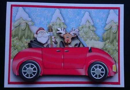 Santa Arrives in Style Decoupage for Men by Sue Soules