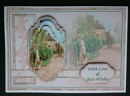 Vintage Village Life 1 Card Topper & Pyramage by Sue Soules