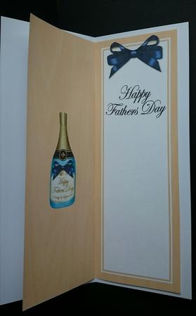 Large Dl Fathers Day Champers in a Box Matching Insert by Sue Soules