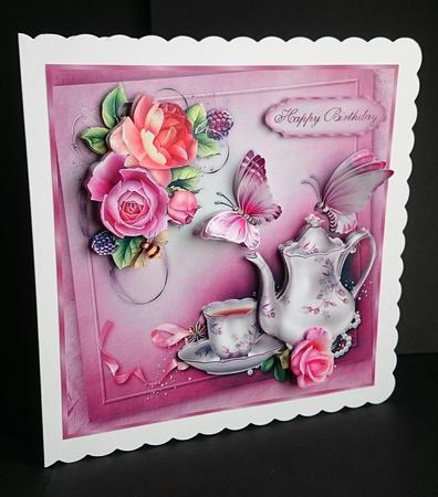 A Cup of Rosylea 8" Square Card Mini-kit by Sue Soules
