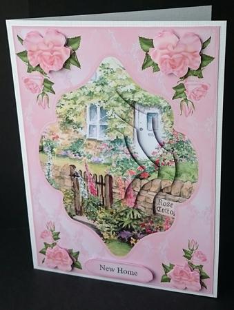 Rose Cottage New Home / Birthday Pyramage & Decoupage by Sue Soules