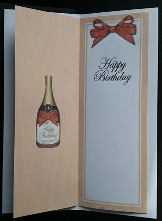 Large Dl Birthday Champers in a Box Insert by Sue Soules