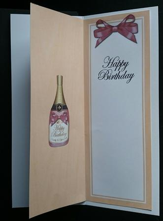 Large Dl Birthday Champers in a Box Insert by Sue Soules