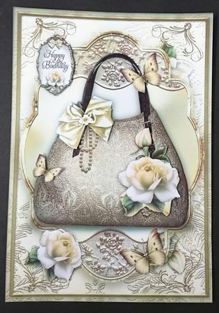 Cream Handbag for Mother Card Mini Kit by Sue Soules