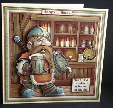 Ancient Warrior Barrel of Laughs 8x8 Male Mini Kit by Sue Soules