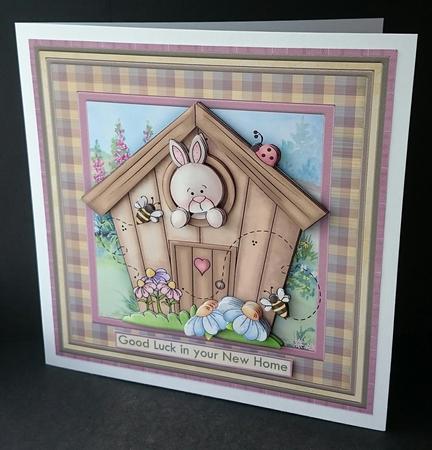 Bunny House New Home, Birthday or Easter Mini Kit by Sue Soules