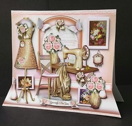 Pink Sewing Room Card Mini Kit by Sue Soules