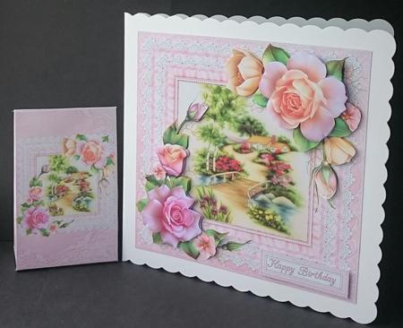 8x8 Cottage by the River with Spring Roses Mini Kit by Sue Soules