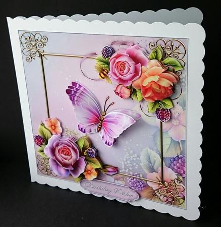 English Rose Garden 8" Square Card Mini-kit by Sue Soules