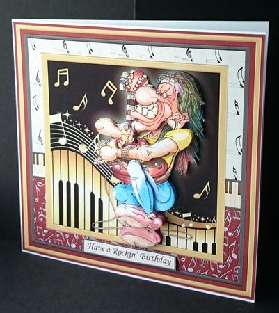 Have a Rockin Birthday Male Decoupage 8x8 Mini Kit by Sue Soules