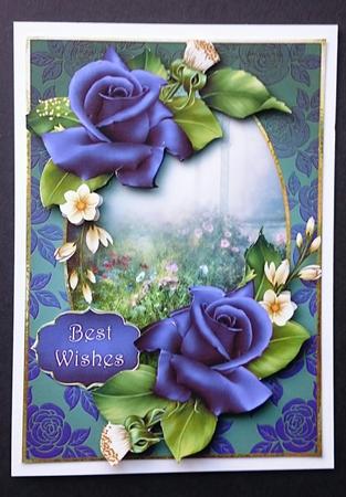 Purple Velvet Roses A5 by Sue Soules