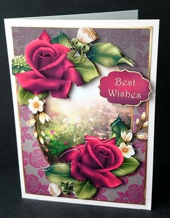 Deep Pink Velvet Roses A5 by Sue Soules