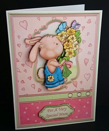 Some Bunny Loves You A5 Topper & Decoupage by Sue Soules