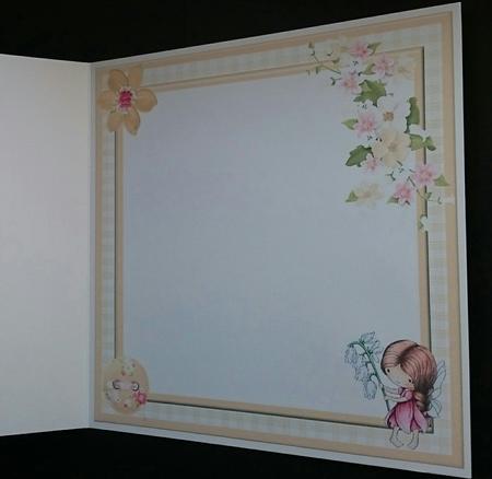 Snowdrop Daisy Card Insert by Sue Soules