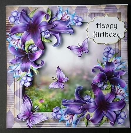 Floral & Flutters - Purple Lilies by Sue Soules