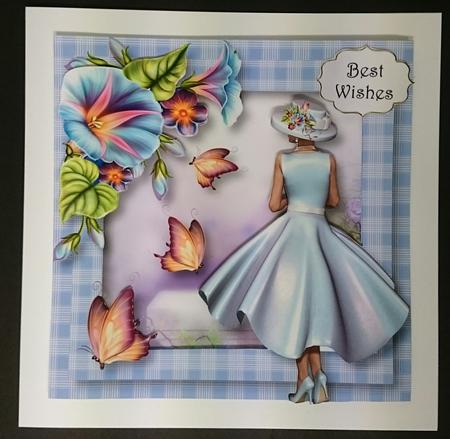 Floral & Flutters - Bright Blue Beauty by Sue Soules