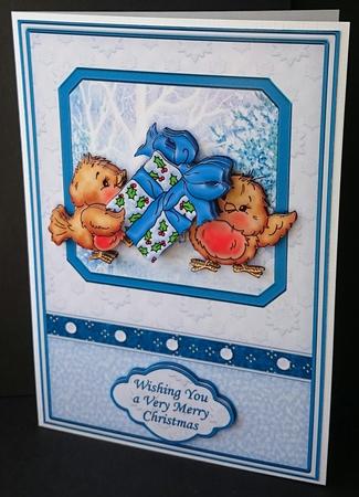 Robins Gift for You Christmas Topper & Decoupage by Sue Soules