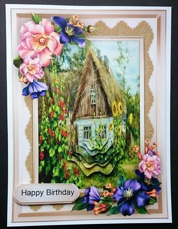 Beautiful Woodcutter's Cottage in Shaped Pyramid by Sue Soules