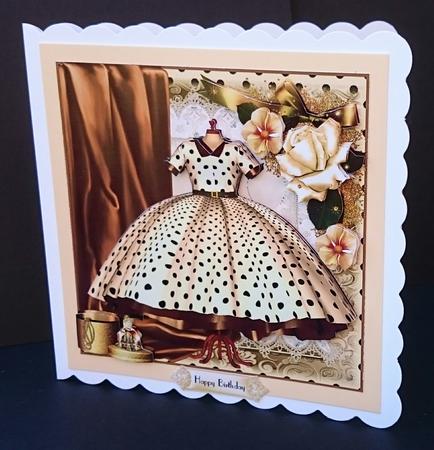 The Polka Dot Dress Card Front Kit by Sue Soules